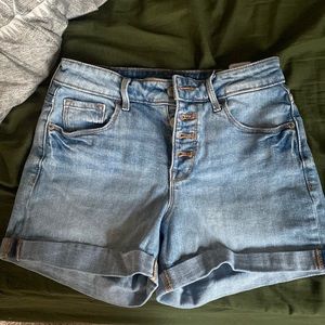 Old Navy, high wasted Jean shorts! Super cute.